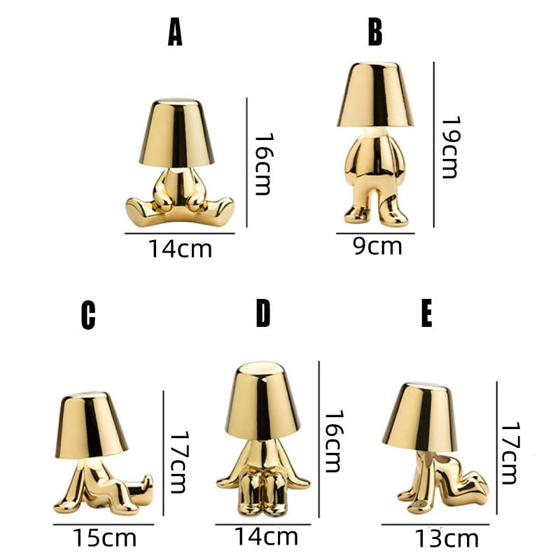 Lampe de Chevet - Schtroumpf doré