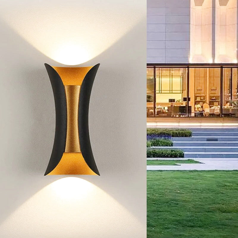 Applique Murale Extérieure LED – Éclat Sculptural Double Faisceau