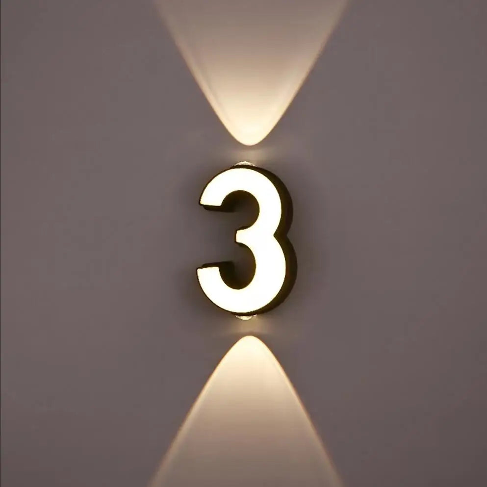 Applique mural - Numéro de Maison Lumineux LED