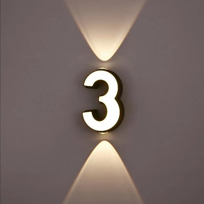 Applique mural - Numéro de Maison Lumineux LED