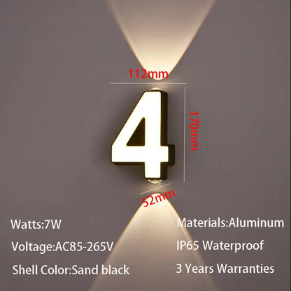 Applique mural - Numéro de Maison Lumineux LED